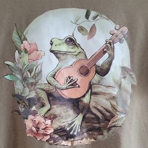 Frog Playing Guitar Graphic Tee